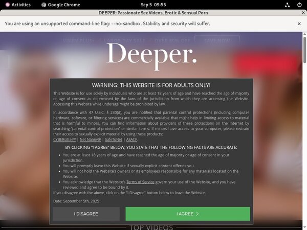 Deeper.com Password Details