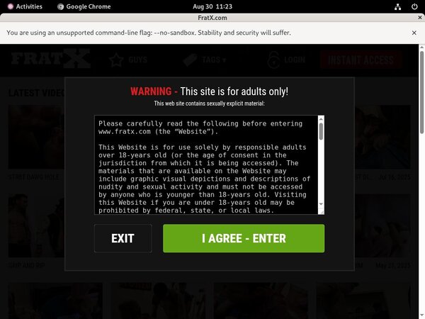 Fraternity X Network Password