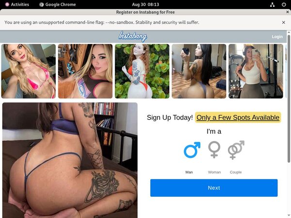 Instabang Working Account