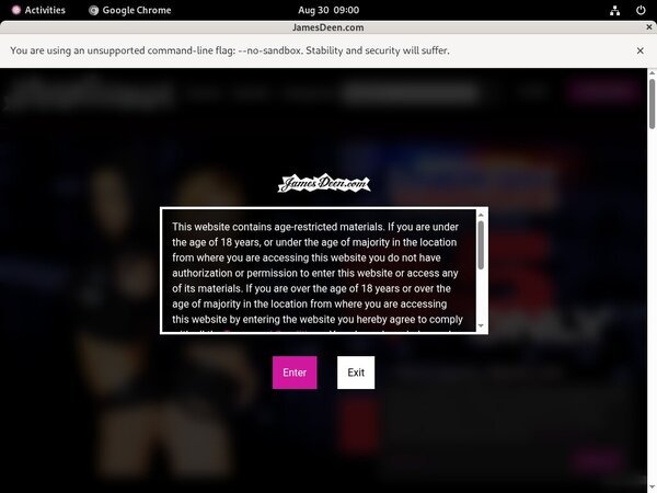 James Deen Signup Page