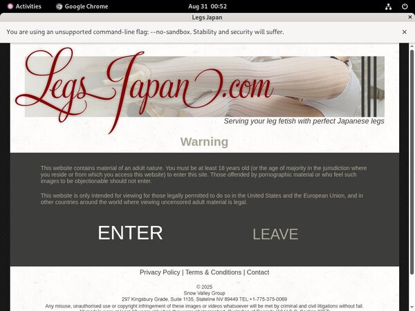Legs Japan Sign Legs Japan Sign