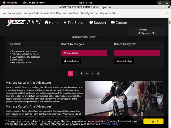 Mistress Jennifer Carter Valid Account