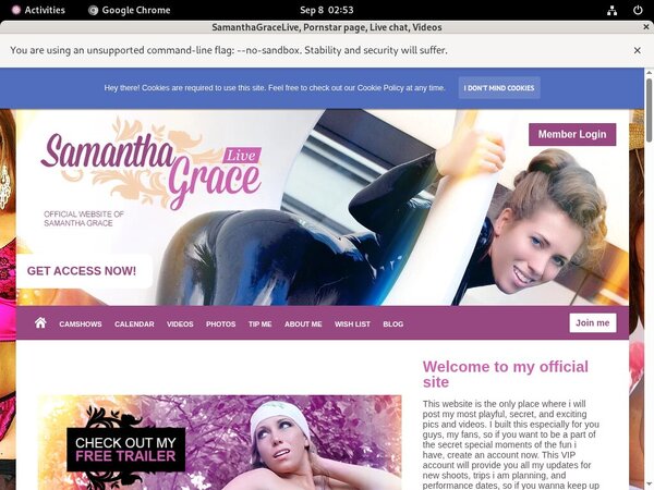 SamanthaGraceLive Login Account